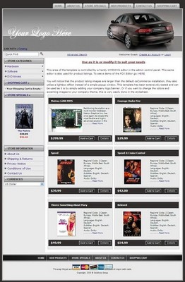 Product picture GT5 - osCommerce Template - Silver and Grey